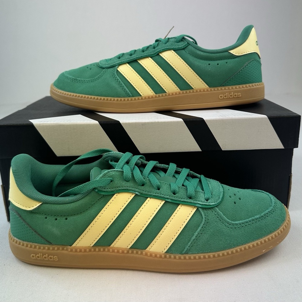 Adidas Women's Sz 8 Breaknet Sleek Green Yellow JS5035